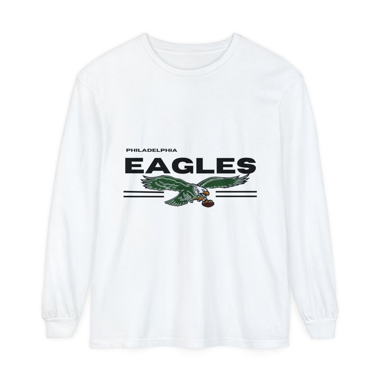 Unisex Garment-Dyed Long Sleeve T-Shirt - Perfect for Philadelphia Eagles Fans | Soft, Stylish, and Game-Day Ready!