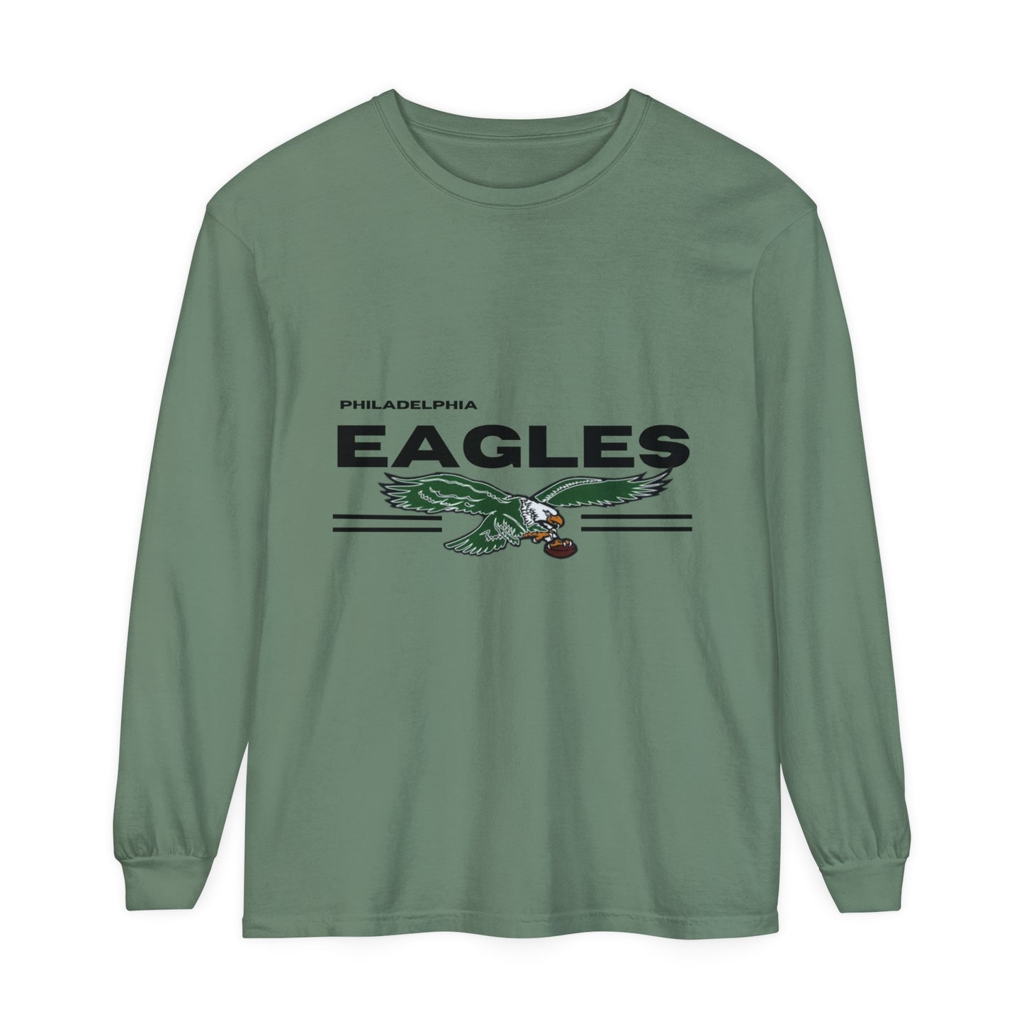 Unisex Garment-Dyed Long Sleeve T-Shirt - Perfect for Philadelphia Eagles Fans | Soft, Stylish, and Game-Day Ready!