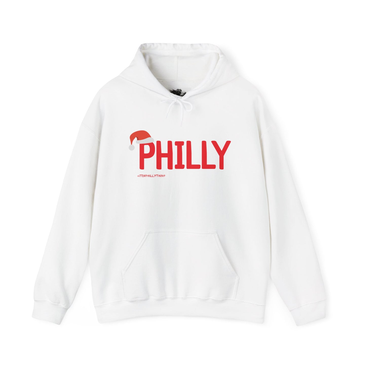 Philly Christmas Hoodie - Festive Unisex Sweatshirt with Santa Hat Design, Perfect for Holiday Spirit, Cozy Winter Wear, and City Pride