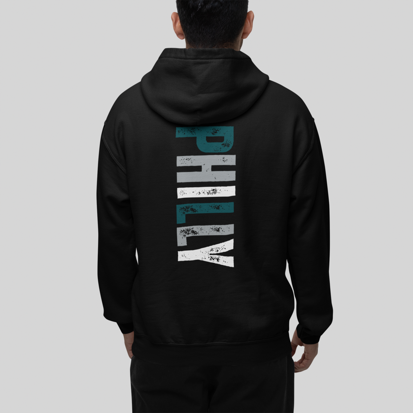 Philly Vibes Hoodie Unisex Sweatshirt with Philly on the Back in Eagles Colors, Perfect for Game Days and Showing Your City Pride in Style