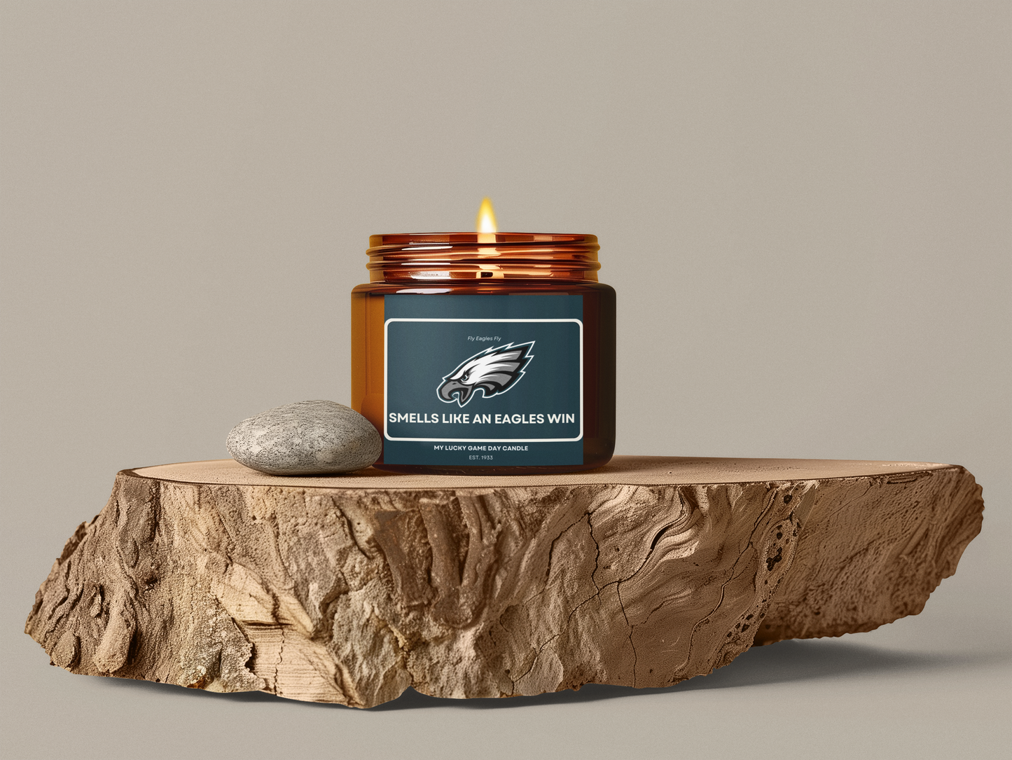 Eagles Candle, Philly Sports Fan Gift, Scented Soy Candle, Smells Like Victory, Amber Jar, 4oz, Eagles Win Candle, Football Gift, Home Decor