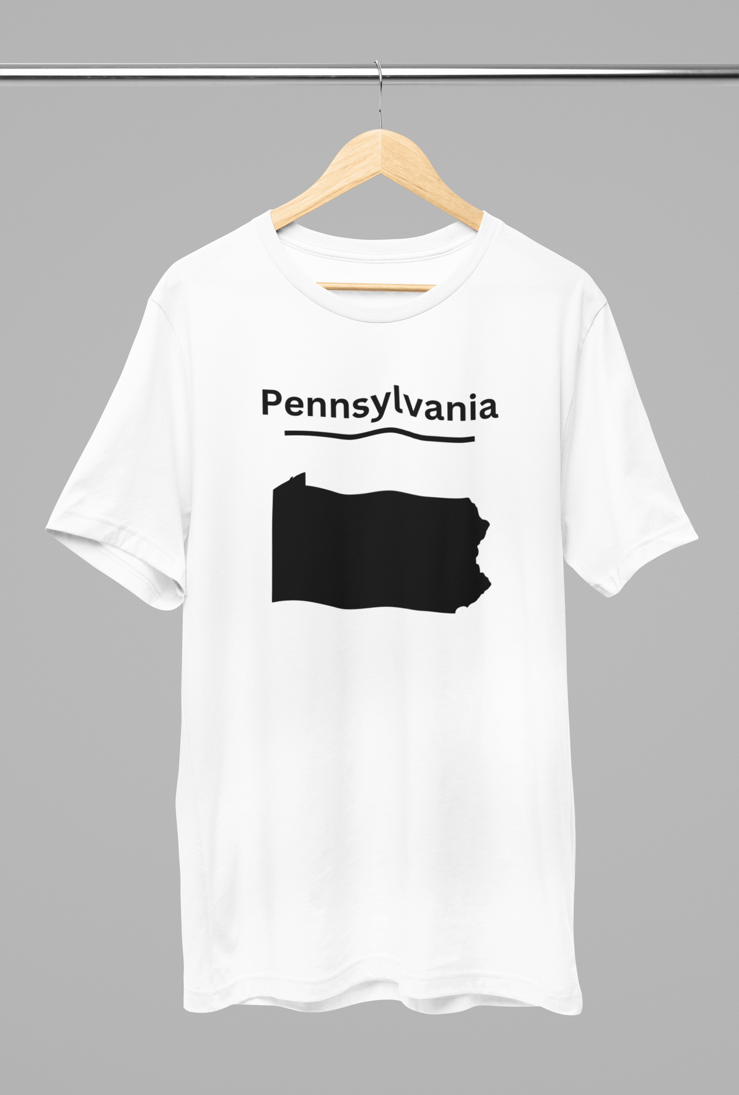 Classic Pennsylvania Map Tee - Unisex Short Sleeve Shirt | Soft, Stylish & Perfect Fit | Show Your PA State Pride Pennsylvania State T-Shirt