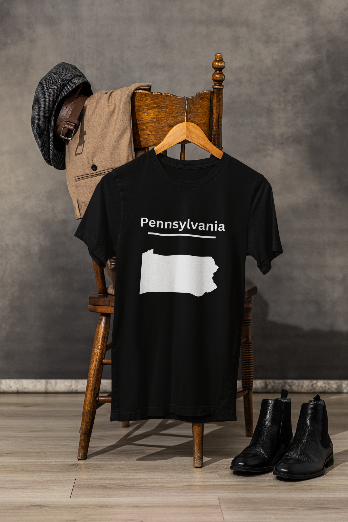 Classic Pennsylvania Map Tee - Unisex Short Sleeve Shirt | Soft, Stylish & Perfect Fit | Show Your PA State Pride Pennsylvania State T-Shirt