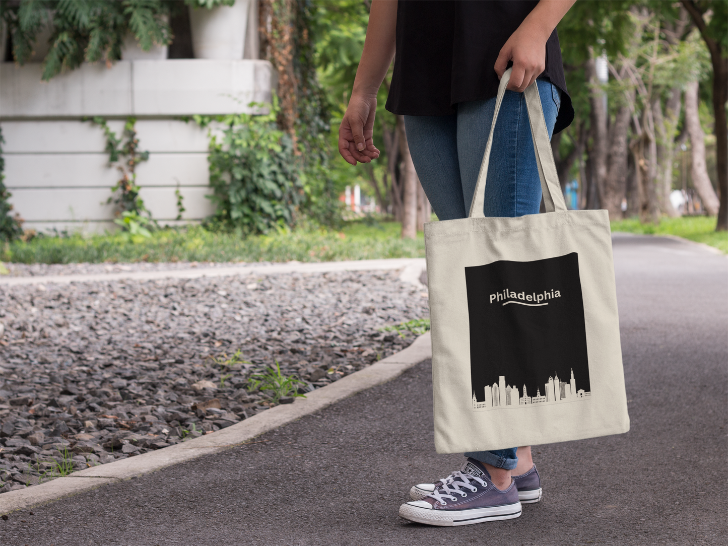 Philly City View Cotton Canvas Tote Bag  Stylish & Durable Perfect for Everyday Use or Gifts! #PhillyLove #ToteBag