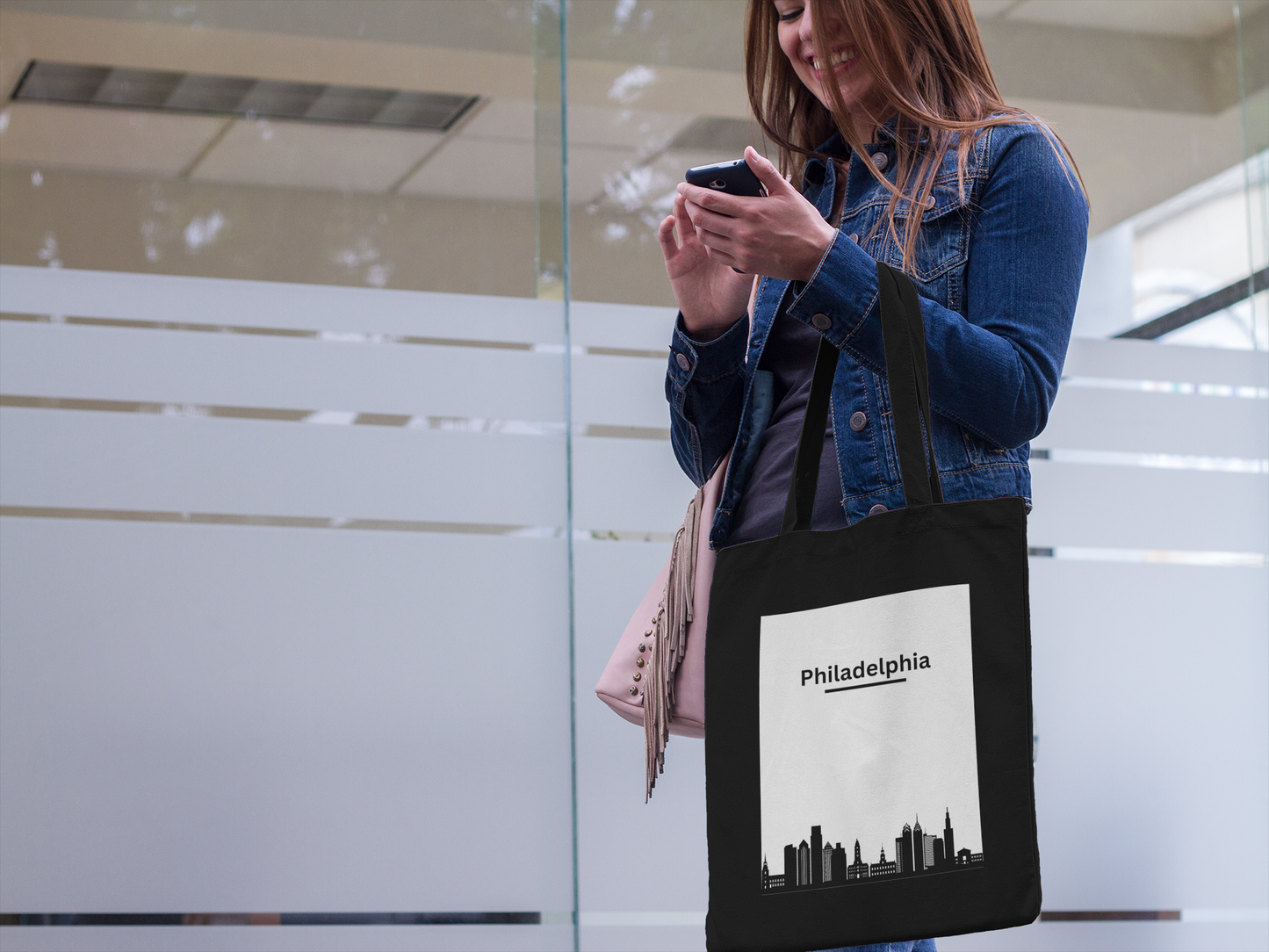 Philly City View Cotton Canvas Tote Bag  Stylish & Durable Perfect for Everyday Use or Gifts! #PhillyLove #ToteBag