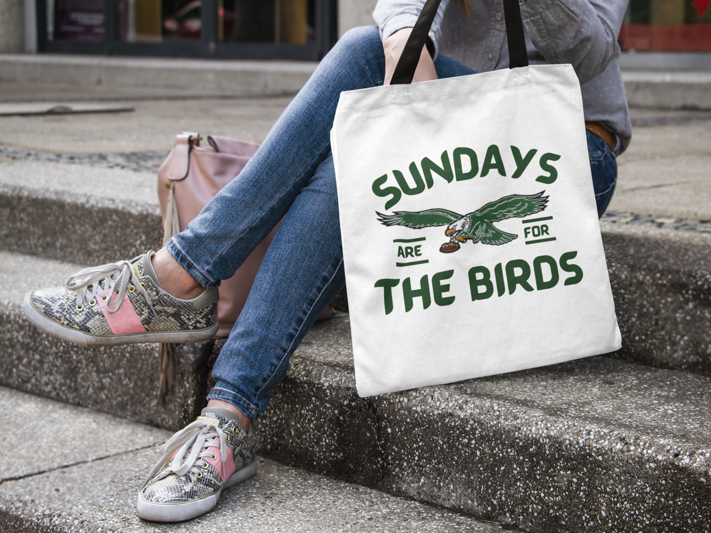 Philadelphia Eagles Tote Bag - Sundays Are for the Birds, Football Fan Gift, Sports Theme Tote, Game Day Bag, NFL Team Merchandise, Football