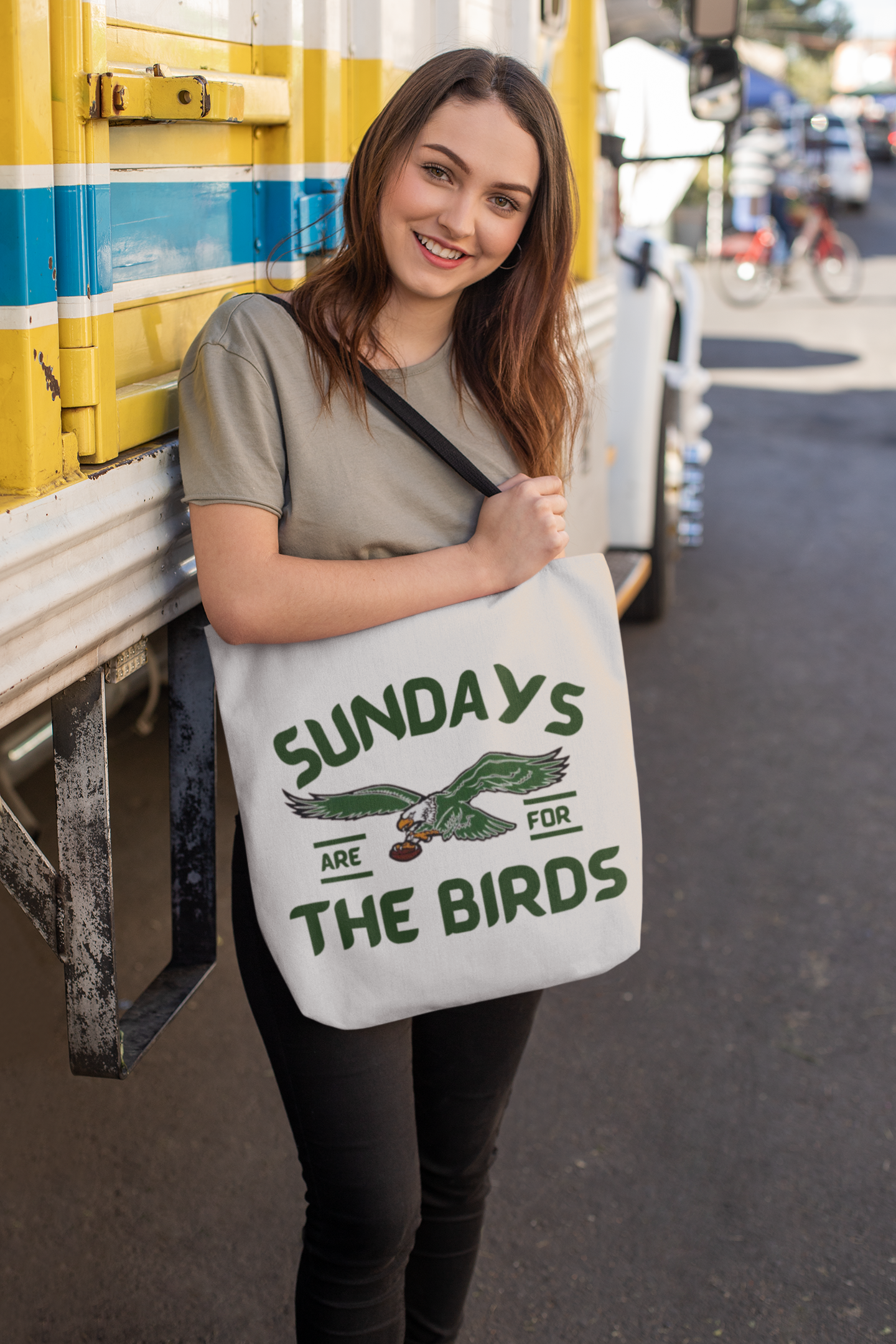 Philadelphia Eagles Tote Bag - Sundays Are for the Birds, Football Fan Gift, Sports Theme Tote, Game Day Bag, NFL Team Merchandise, Football