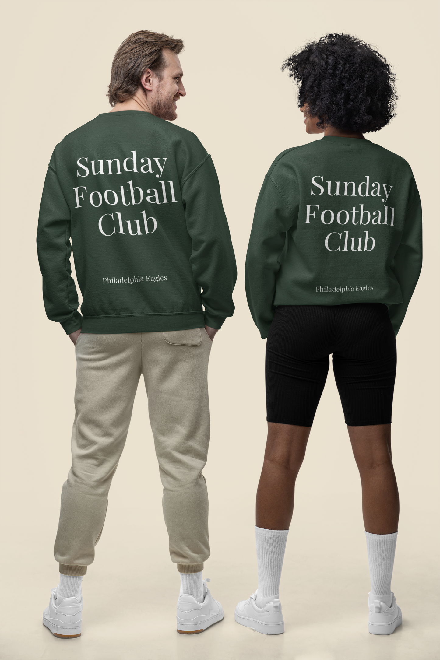 Philadelphia Eagles Hoodie - Eagle Graphic on Front & 'Sunday Football Club' on Back, Perfect for Game Days and Showing Your Team Spirit!