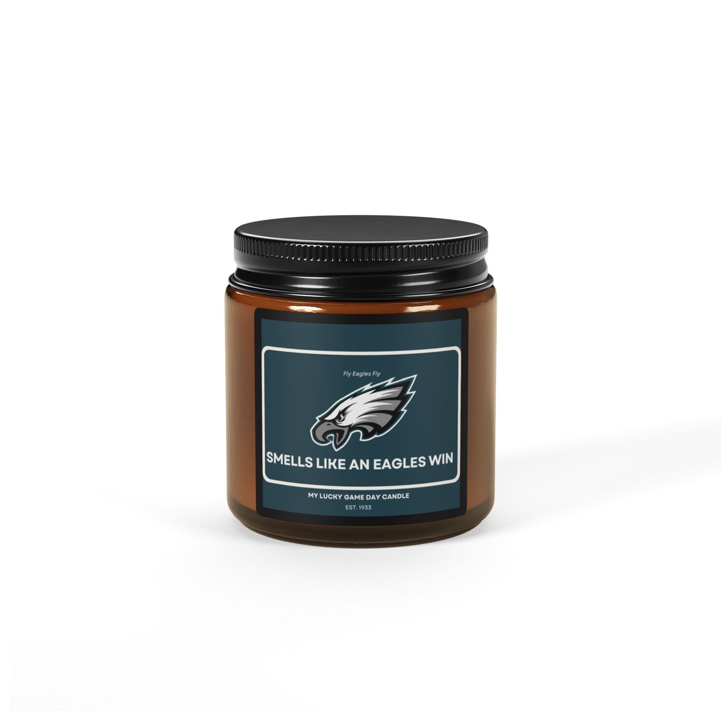 Eagles Candle, Philly Sports Fan Gift, Scented Soy Candle, Smells Like Victory, Amber Jar, 4oz, Eagles Win Candle, Football Gift, Home Decor