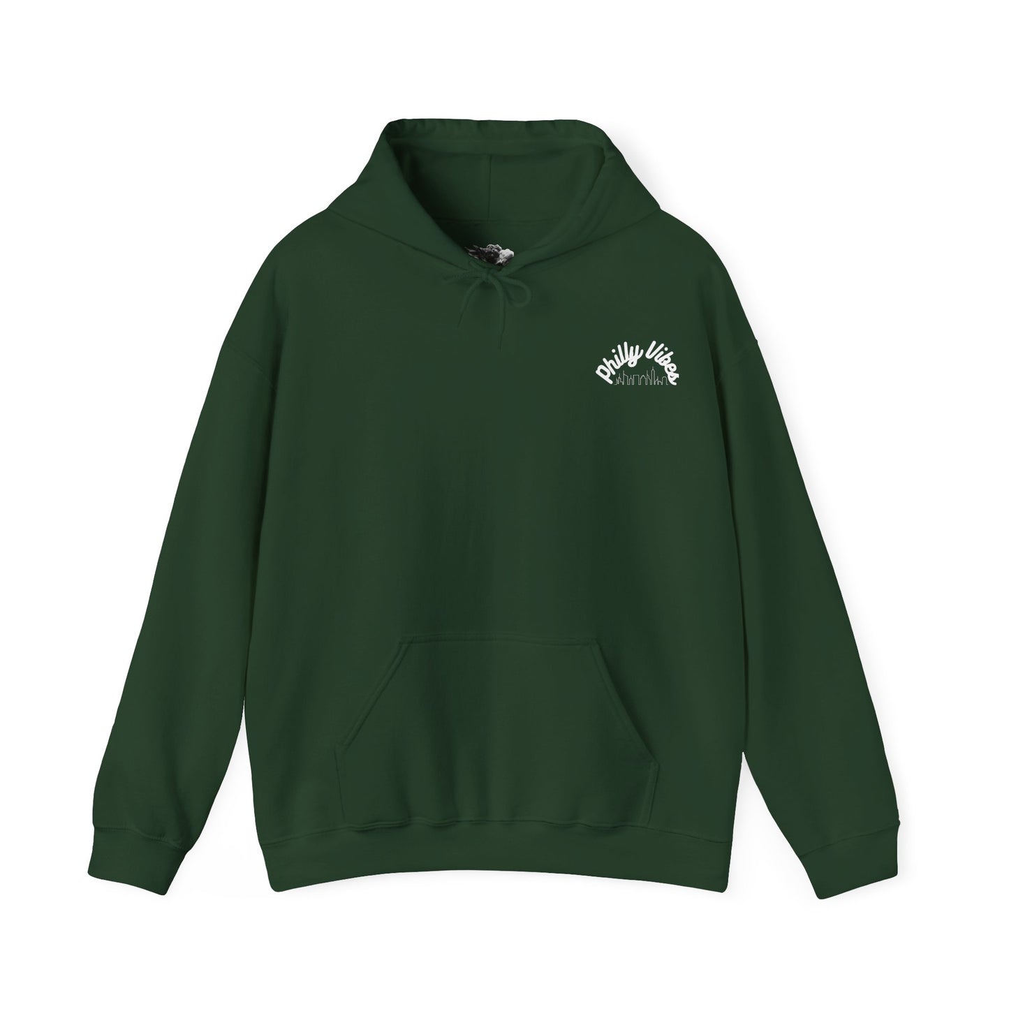 Philly Vibes Hoodie Unisex Sweatshirt with Philly on the Back in Eagles Colors, Perfect for Game Days and Showing Your City Pride in Style