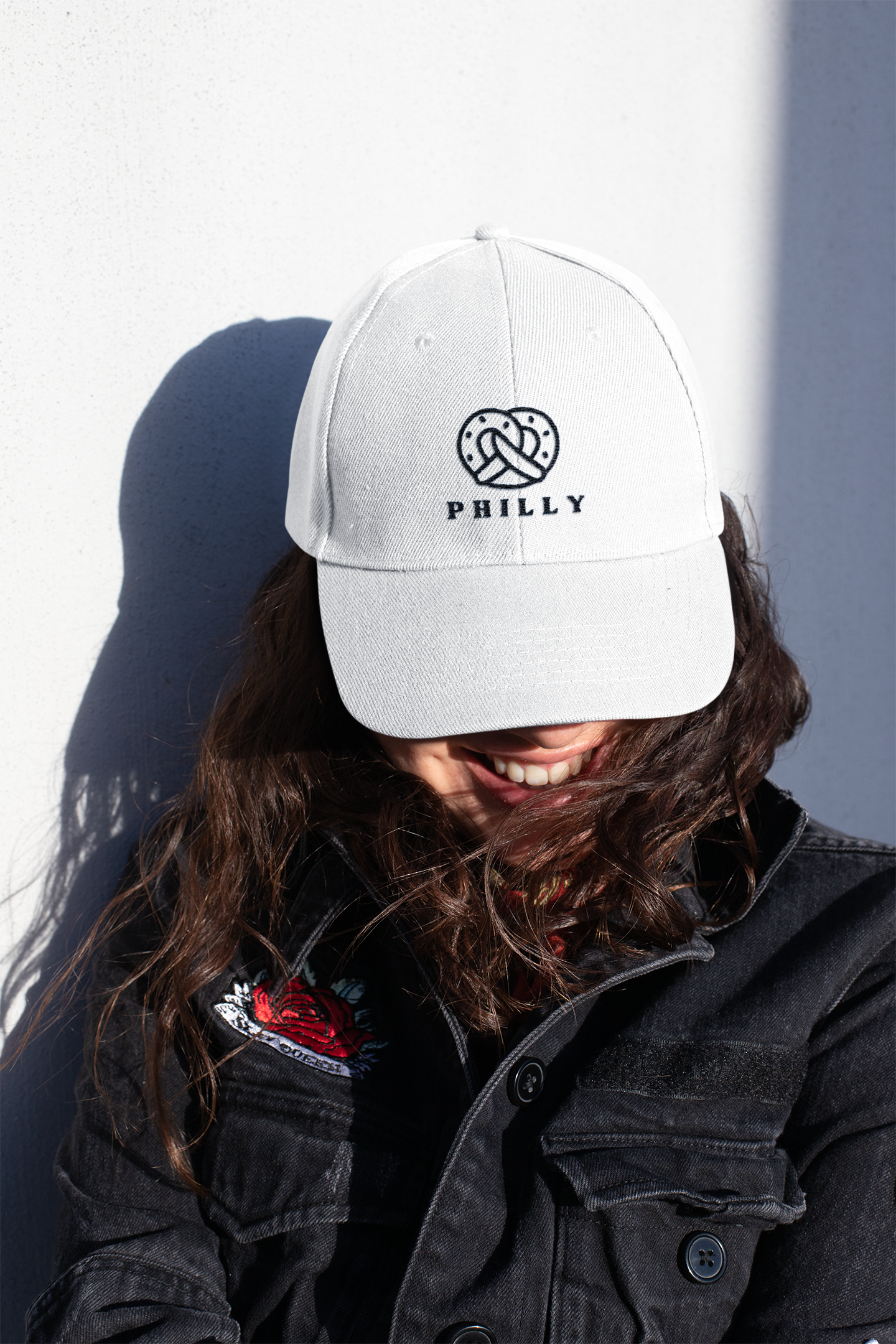 Philadelphia Pretzel Logo Hat - Embroidered Flexfit Cap - Stylish & Comfy Gift for Philly Food Lovers